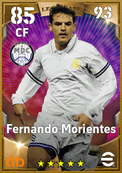 Fernando Morientes — CF, OVR 85, MAX 93