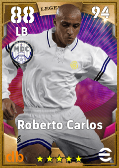 Roberto Carlos — LB, OVR 88, MAX 94
