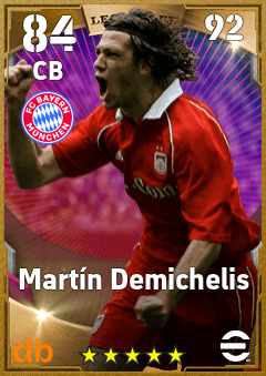 Martín Demichelis — CB, OVR 84, MAX 92