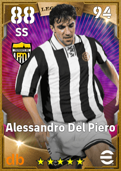 Alessandro Del Piero — SS, OVR 88, MAX 94
