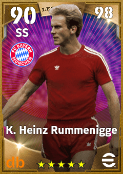K. Heinz Rummenigge — SS, OVR 90, MAX 98