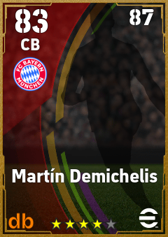 Martín Demichelis — CB, OVR 83, MAX 87