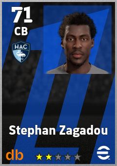 Stephan Zagadou — CB, OVR 71, MAX 71