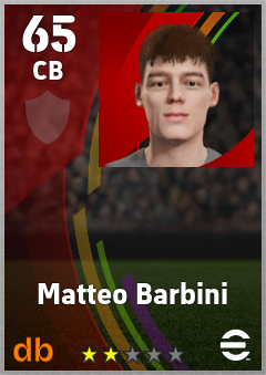 Matteo Barbini — CB, OVR 65, MAX 65