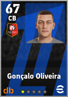 Gonçalo Oliveira — CB, OVR 67, MAX 67