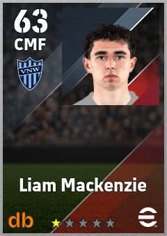 Liam Mackenzie — CMF, OVR 63, MAX 63