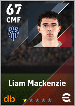 Liam Mackenzie — CMF, OVR 67, MAX 67