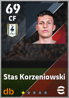 Stas Korzeniowski — CF, OVR 69, MAX 69