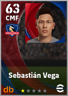 Sebastián Vega — CMF, OVR 63, MAX 63