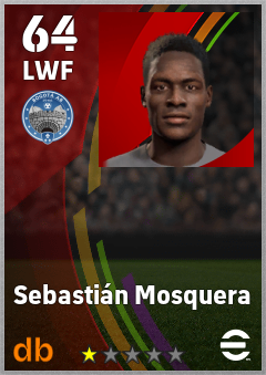 Sebastián Mosquera — LWF, OVR 64, MAX 64