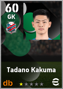 Tadano Kakuma — GK, OVR 60, MAX 60