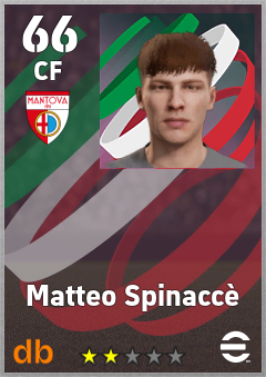 Matteo Spinaccè — CF, OVR 66, MAX 66