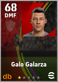 Galo Galarza — DMF, OVR 68, MAX 68