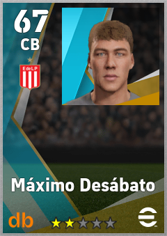 Máximo Desábato — CB, OVR 67, MAX 67