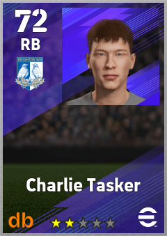 Charlie Tasker — RB, OVR 72, MAX 72
