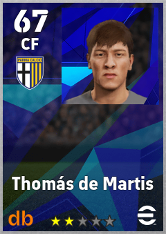 Thomás de Martis — CF, OVR 67, MAX 67