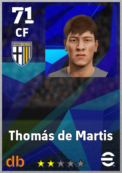 Thomás de Martis — CF, OVR 71, MAX 71