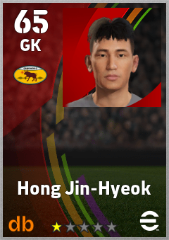 Hong Jin-Hyeok — GK, OVR 65, MAX 65