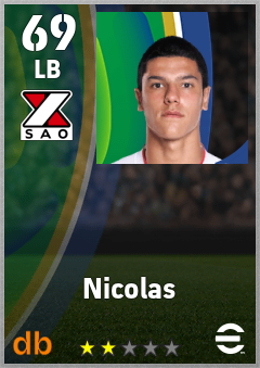 Nicolas — LB, OVR 69, MAX 69