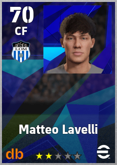 Matteo Lavelli — CF, OVR 70, MAX 70