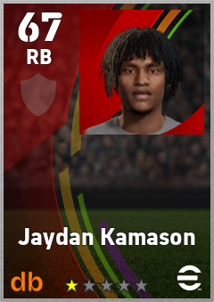 Jaydan Kamason — RB, OVR 67, MAX 67