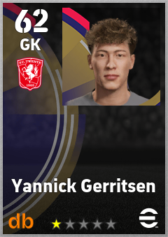 Yannick Gerritsen — GK, OVR 62, MAX 62