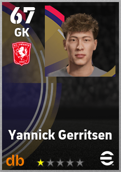 Yannick Gerritsen — GK, OVR 67, MAX 67