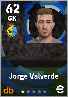 Jorge Valverde — GK, OVR 62, MAX 62