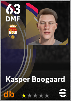 Kasper Boogaard — DMF, OVR 63, MAX 63