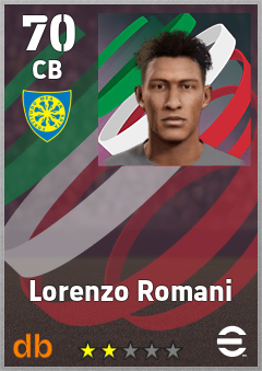 Lorenzo Romani — CB, OVR 70, MAX 70