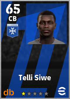 Telli Siwe — CB, OVR 65, MAX 65