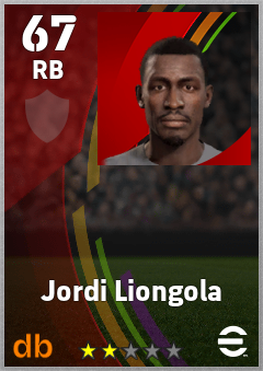 Jordi Liongola — RB, OVR 67, MAX 67