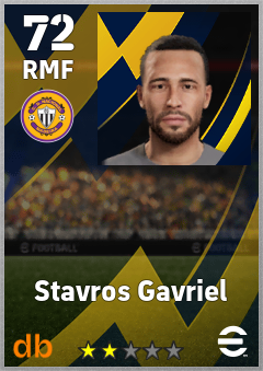 Stavros Gavriel — RMF, OVR 72, MAX 72