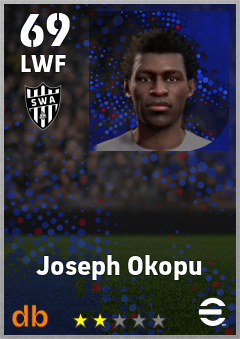 Joseph Okopu — LWF, OVR 69, MAX 69