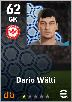 Dario Wälti — GK, OVR 62, MAX 62