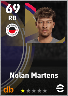 Nolan Martens — RB, OVR 69, MAX 69