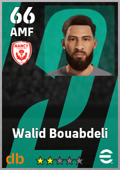 Walid Bouabdeli — AMF, OVR 66, MAX 66