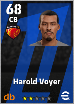 Harold Voyer — CB, OVR 68, MAX 68