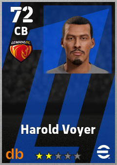 Harold Voyer — CB, OVR 72, MAX 72