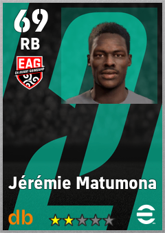 Jérémie Matumona — RB, OVR 69, MAX 69