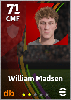 William Madsen — CMF, OVR 71, MAX 71