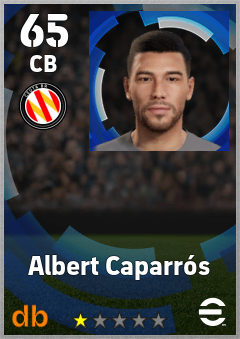 Albert Caparrós — CB, OVR 65, MAX 65