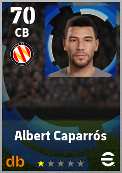 Albert Caparrós — CB, OVR 70, MAX 70
