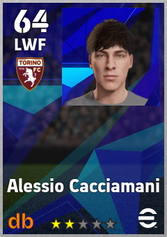 Alessio Cacciamani — LWF, OVR 64, MAX 64