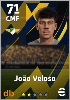 João Veloso — CMF, OVR 71, MAX 71