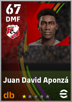 Juan David Aponzá — DMF, OVR 67, MAX 67