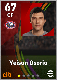Yeison Osorio — CF, OVR 67, MAX 67