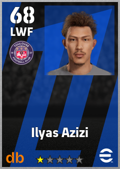 Ilyas Azizi — LWF, OVR 68, MAX 68