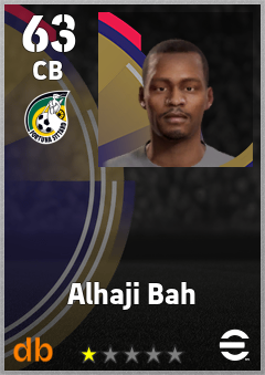 Alhaji Bah — CB, OVR 63, MAX 63