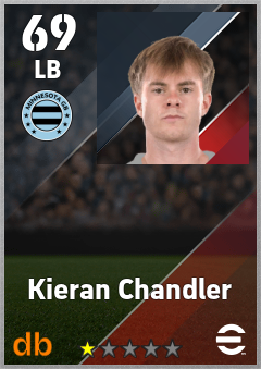 Kieran Chandler — LB, OVR 69, MAX 69